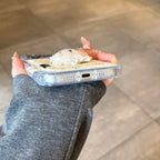 cute lace ditsy floral rabbit phone case