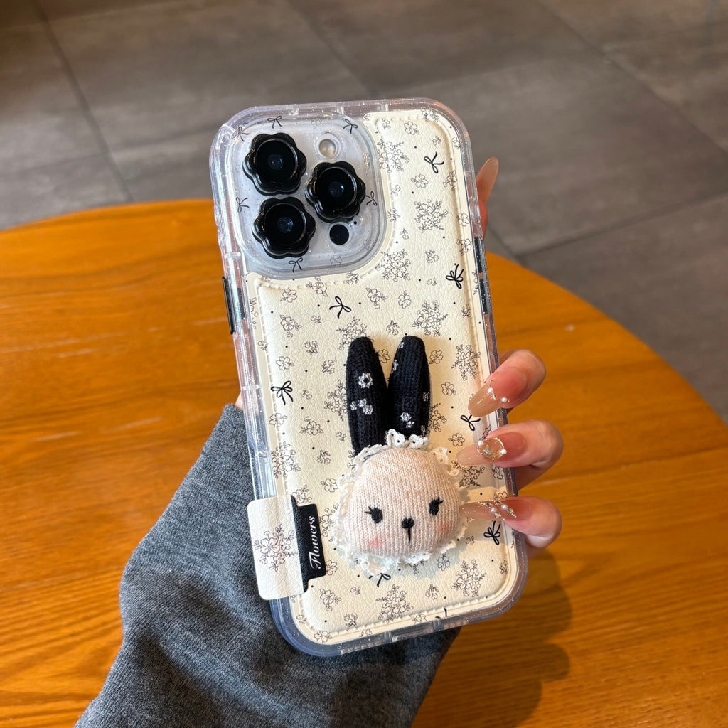 cute lace ditsy floral rabbit phone case