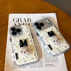 cute lace ditsy floral rabbit phone case