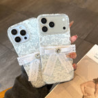 white lace bow phone case