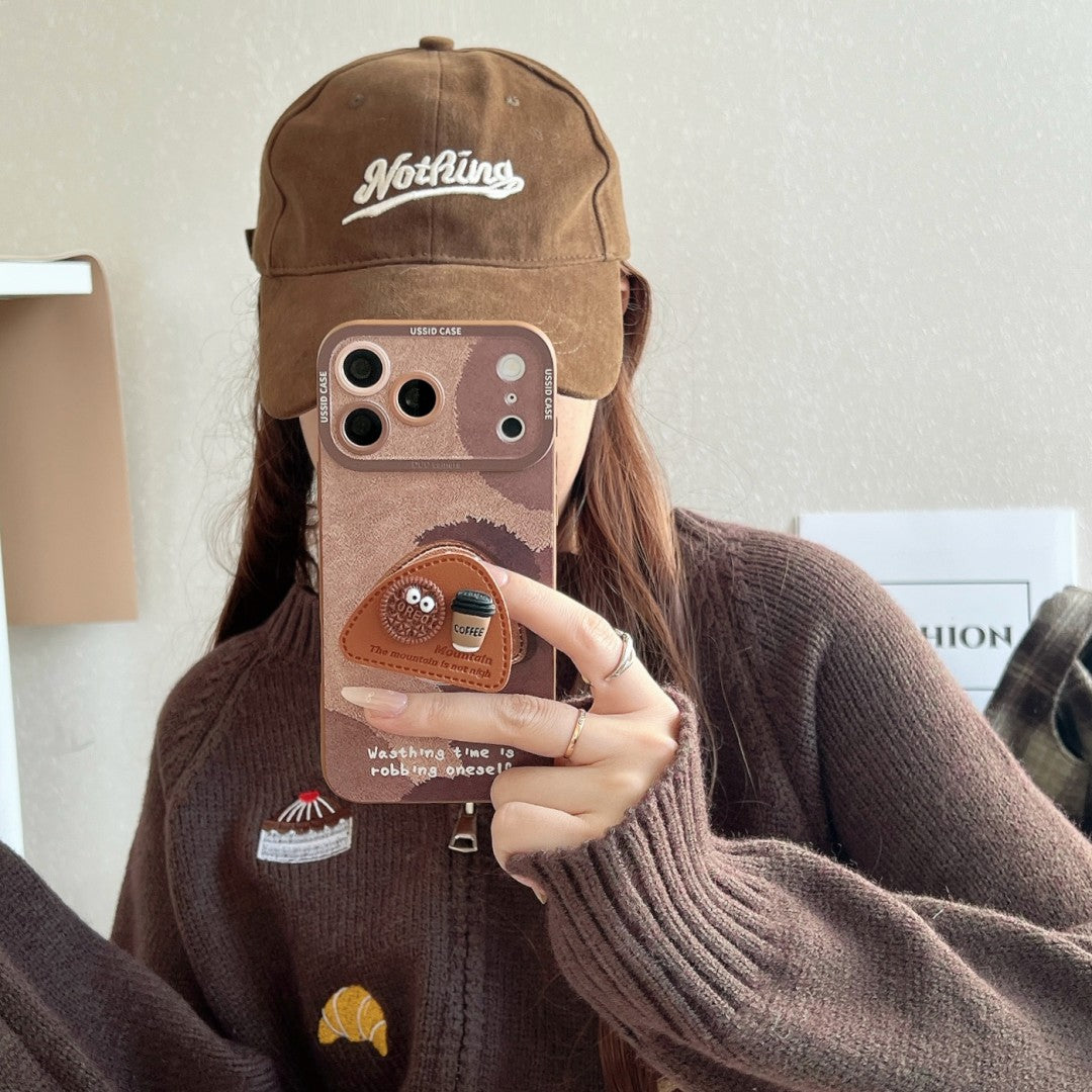 coffee biscuit popsockets phone case
