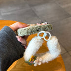 colorful felt flower wrist strap phone case