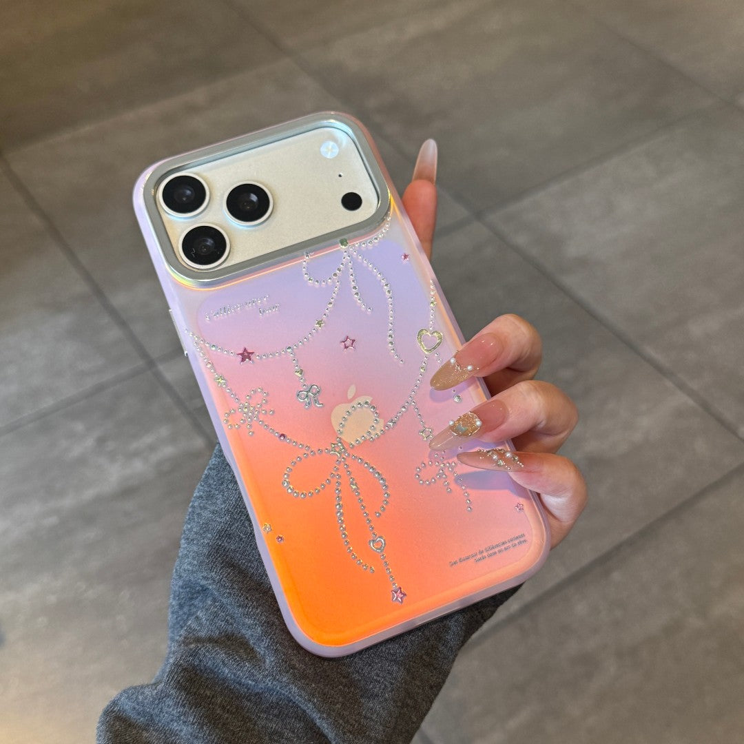 gilded pink gradient phone case