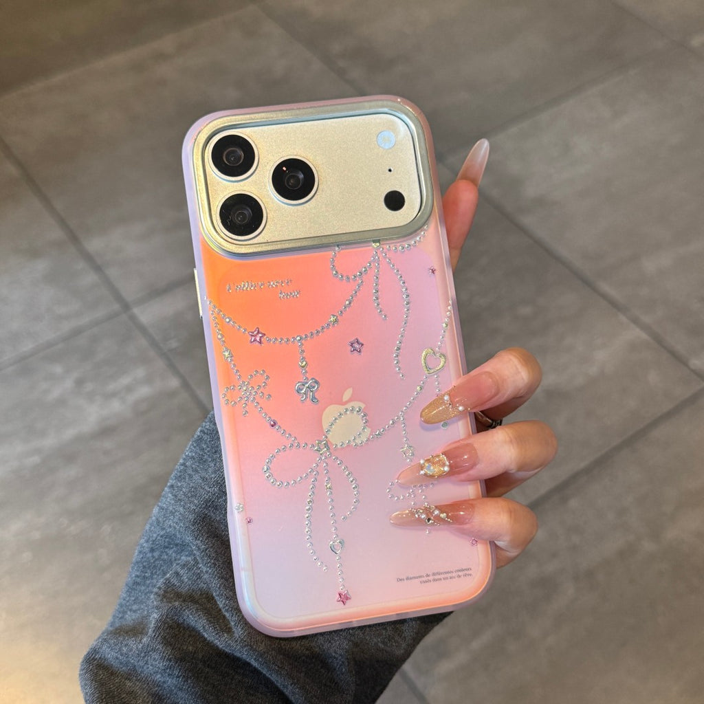 gilded pink gradient phone case