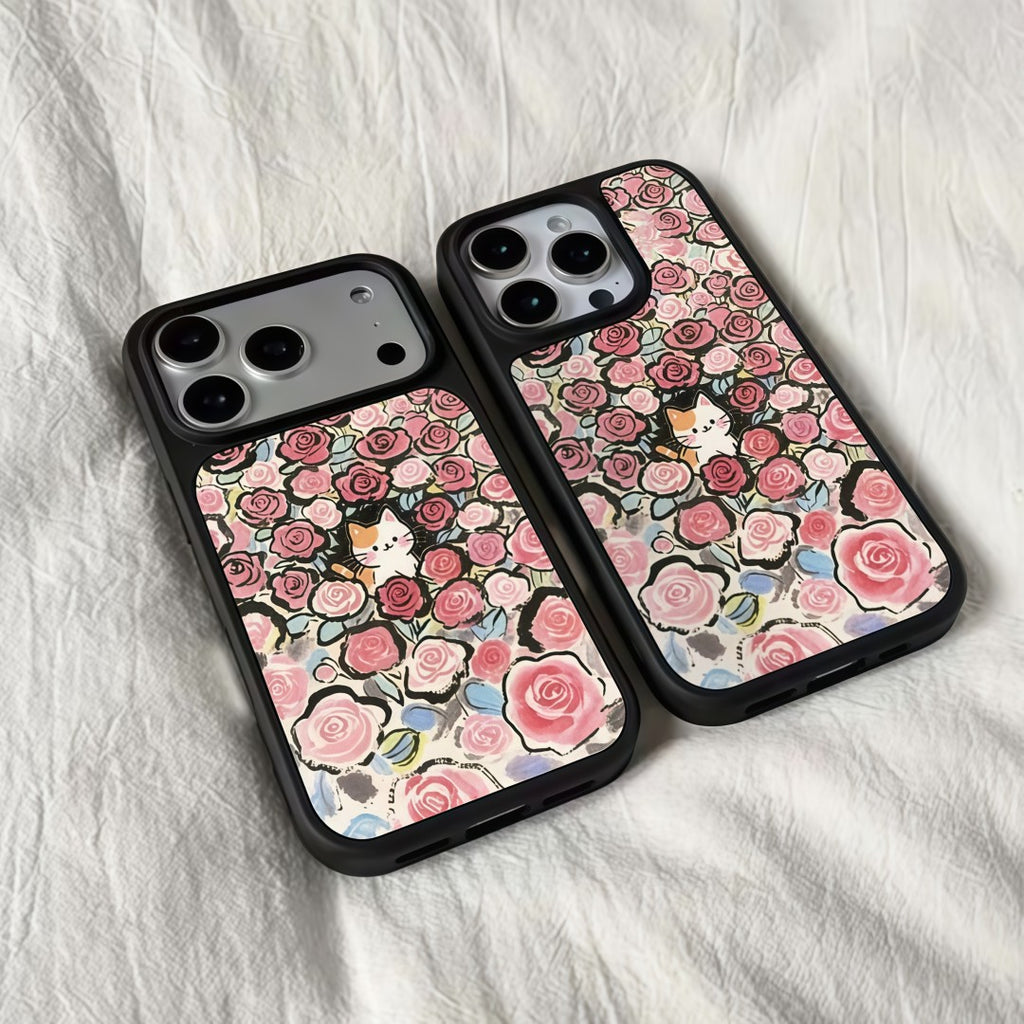 gilded rose kitten phone case