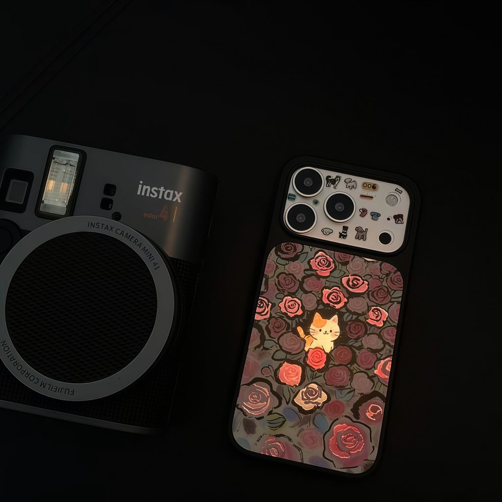 gilded rose kitten phone case